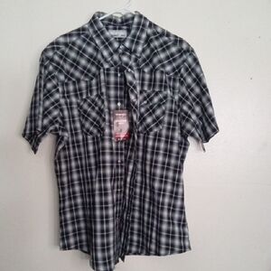 Wrangler Men's Plaid Button-Down Shirt